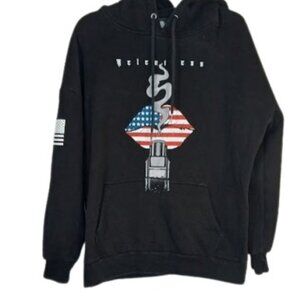 Relentless Tactical Womens Unisex USA Lip Smoking Gun Graphic Hoodie L
